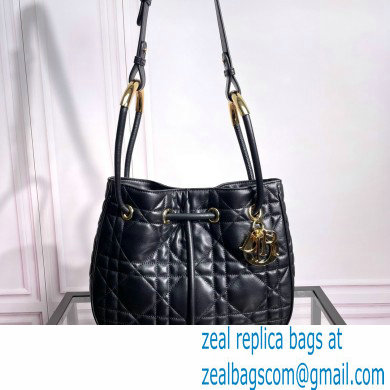 Dior Medium Nolita Bag in Black Macrocannage Lambskin 2024