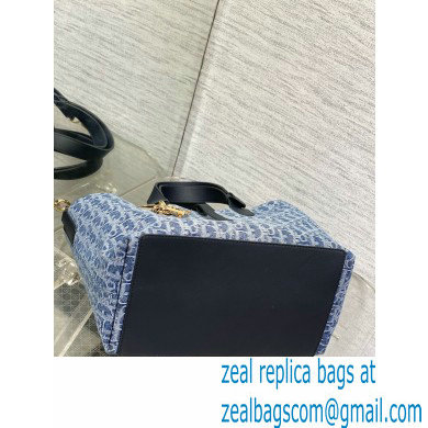 Dior Medium Toujours Bag IN Blue Denim Dior Oblique Jacquard 2024