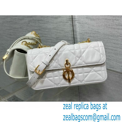 Dior Miss Daisy Mini Bag IN WHITE Macrocannage Lambskin 2024