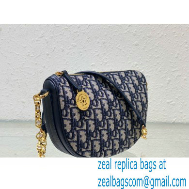 Diorstar Callisto Bag in blue Oblique Jacquard 2024