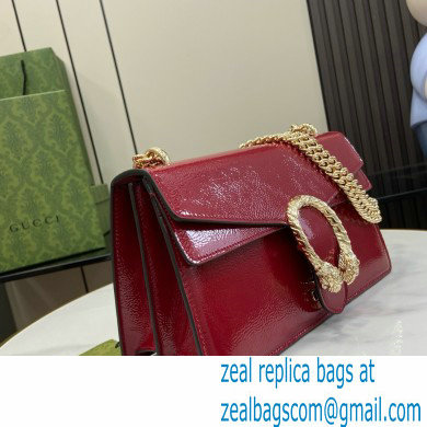 GUCCI Dionysus small shoulder bag IN Rosso Ancora patent leather 795005 2024