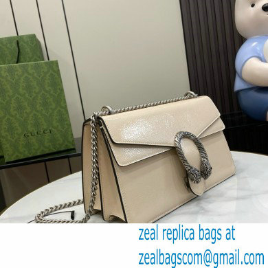 GUCCI Dionysus small shoulder bag IN white patent leather 795005 2024