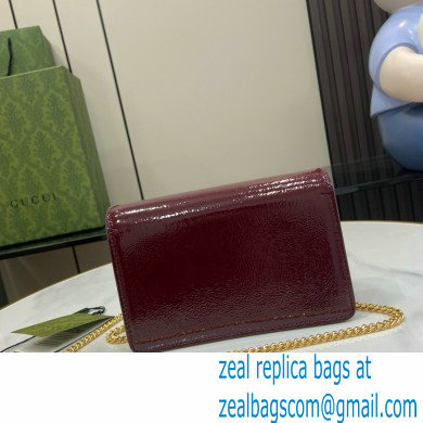 GUCCI Dionysus super mini bag IN Rosso Ancora patent leather 795368 2024