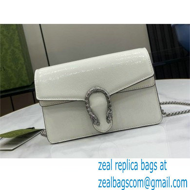 GUCCI Dionysus super mini bag IN white patent leather 795368 2024