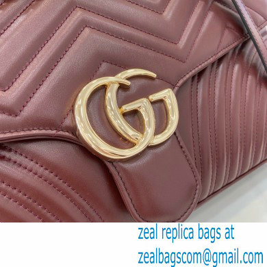 GUCCI GG Marmont large shoulder bag IN BURGUNDY matelasse chevron leather 788371 2024