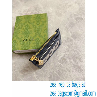 GUCCI GG card case wallet IN Beige and BLUE Original GG canvas 790033 2024