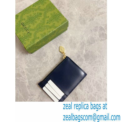 GUCCI GG card case wallet IN Beige and BLUE Original GG canvas 790033 2024