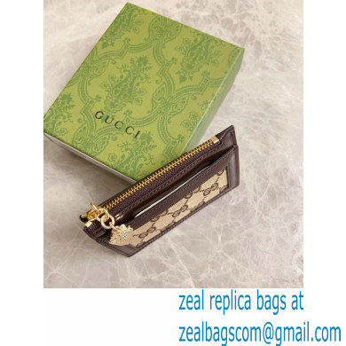 GUCCI GG card case wallet IN Beige and ebony Original GG canvas 790033 2024