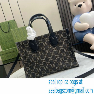 GUCCI Ophidia GG MEDIUM tote bag IN Black and grey GG denim 772183 2024