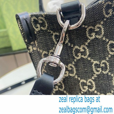 GUCCI Ophidia GG MEDIUM tote bag IN Black and grey GG denim 772183 2024