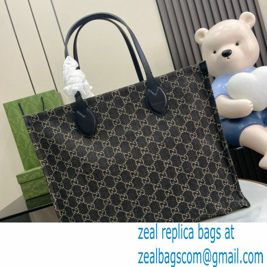 GUCCI Ophidia GG large tote bag IN Black and grey GG denim 772184 2024