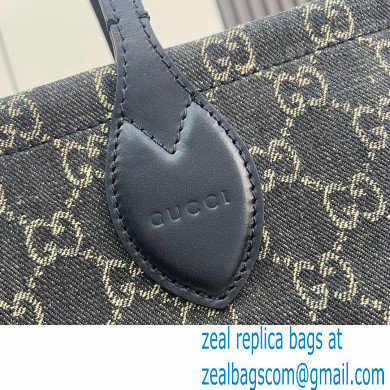 GUCCI Ophidia GG large tote bag IN Black and grey GG denim 772184 2024