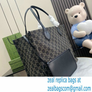 GUCCI Ophidia GG large tote bag IN Black and grey GG denim 772184 2024