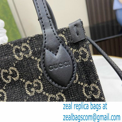 GUCCI Ophidia GG mini bag IN Black and grey GG denim 773730 2024