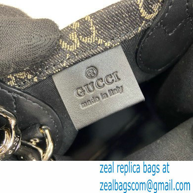 GUCCI Ophidia GG mini bag IN Black and grey GG denim 773730 2024