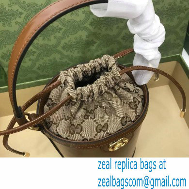 GUCCI Ophidia mini bucket bag IN BROWN LEATHER 760201 2024