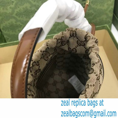 GUCCI Ophidia mini bucket bag IN BROWN LEATHER 760201 2024