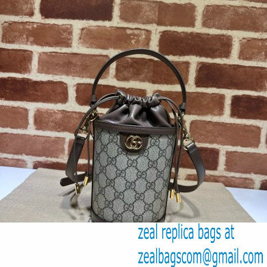 GUCCI Ophidia mini bucket bag IN Beige and EBONY GG Supreme canvas 760199 2024