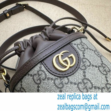 GUCCI Ophidia mini bucket bag IN Beige and EBONY GG Supreme canvas 760199 2024