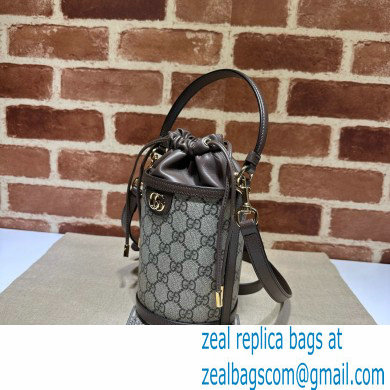 GUCCI Ophidia mini bucket bag IN Beige and EBONY GG Supreme canvas 760199 2024