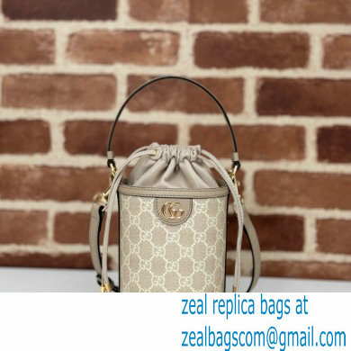 GUCCI Ophidia mini bucket bag IN Beige and white GG Supreme canvas 760199 2024