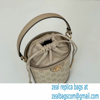 GUCCI Ophidia mini bucket bag IN Beige and white GG Supreme canvas 760199 2024