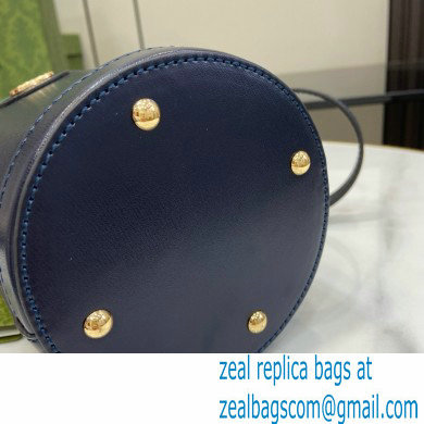 GUCCI Ophidia mini bucket bag IN DARK BLUE LEATHER 760201 2024