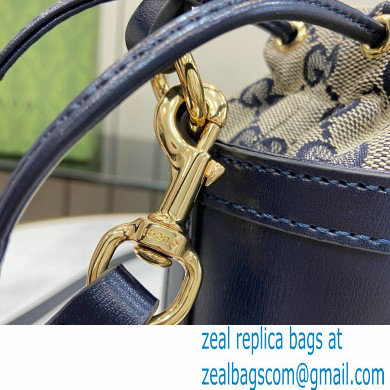 GUCCI Ophidia mini bucket bag IN DARK BLUE LEATHER 760201 2024