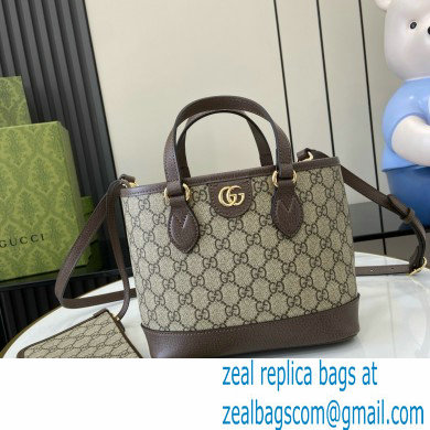 GUCCI Ophidia mini tote bag IN Beige and ebony GG Supreme canvas 811716 2024