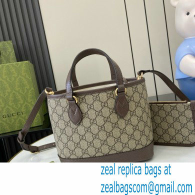 GUCCI Ophidia mini tote bag IN Beige and ebony GG Supreme canvas 811716 2024