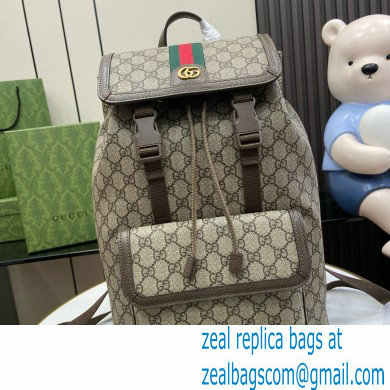 GUCCI Ophidia small GG backpack IN Beige and ebony GG Supreme canvas 792114 2024