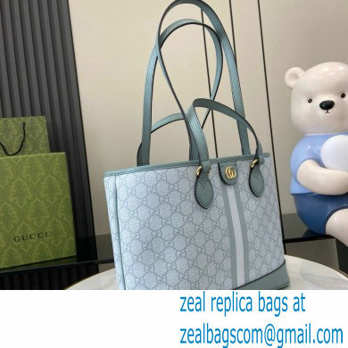 GUCCI Ophidia small tote bag IN SKY BLUE GG Supreme canvas 765043 2024