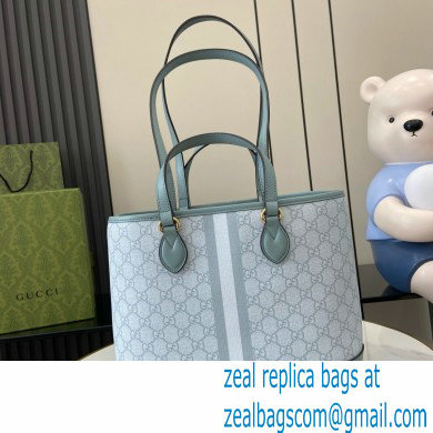 GUCCI Ophidia small tote bag IN SKY BLUE GG Supreme canvas 765043 2024