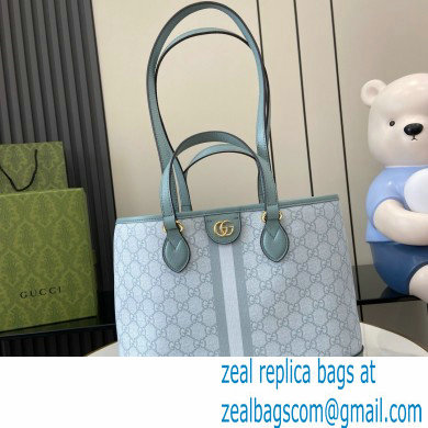 GUCCI Ophidia small tote bag IN SKY BLUE GG Supreme canvas 765043 2024