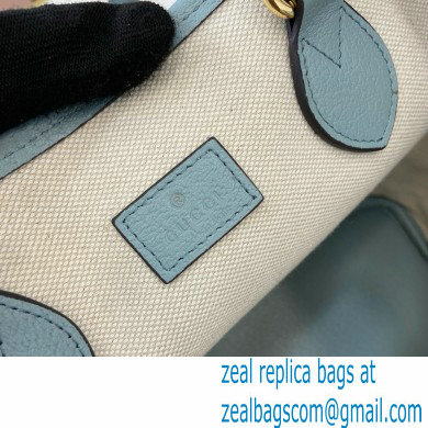 GUCCI Ophidia small tote bag IN SKY BLUE GG Supreme canvas 765043 2024