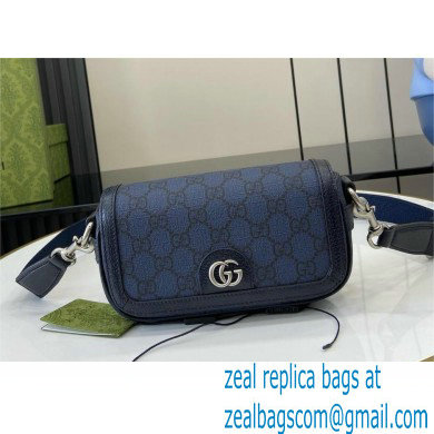 GUCCI Ophidia super mini shoulder bag IN BLUE and ebony GG Supreme canvas 795466 2024