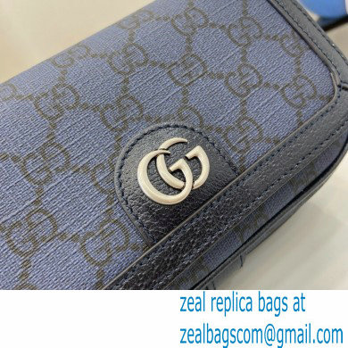 GUCCI Ophidia super mini shoulder bag IN BLUE and ebony GG Supreme canvas 795466 2024