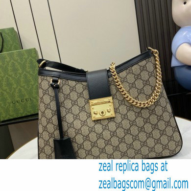 GUCCI Padlock GG medium shoulder bag 795113 BLACK 2024