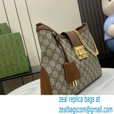 GUCCI Padlock GG medium shoulder bag 795113 BROWN 2024