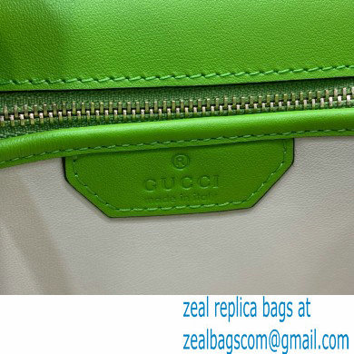 Gucci Bamboo 1947 Patent Leather Small bag with Embossed GUCCI Logo Green 675797 2024