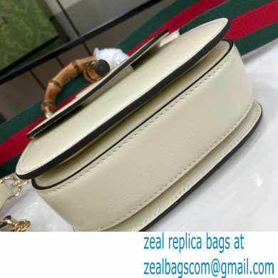 Gucci Bamboo 1947 mini top handle bag in patent leather 786482 white 2024