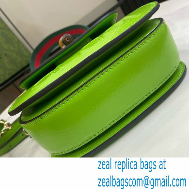 Gucci Bamboo 1947 mini top handle bag with Debossed Gucci logo 786482 green 2024