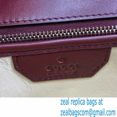 Gucci Bamboo 1947 small top handle bag in patent leather burgundy 2024