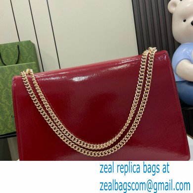 Gucci Dionysus large shoulder bag IN Rosso Ancora patent leather 795003 2024