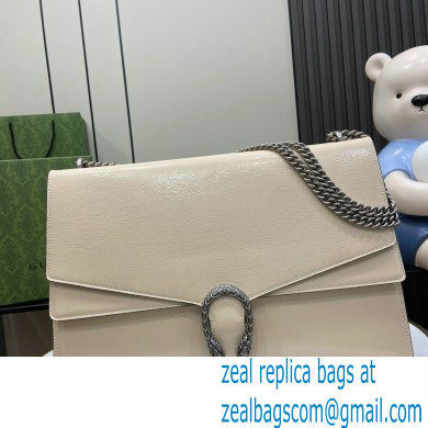 Gucci Dionysus large shoulder bag IN WHITE patent leather 795003 2024