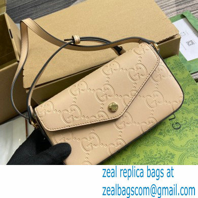 Gucci GG super mini shoulder bag 772794 leather Beige 2024