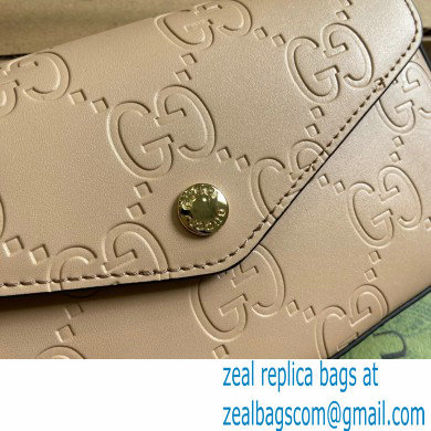 Gucci GG super mini shoulder bag 772794 leather Beige 2024