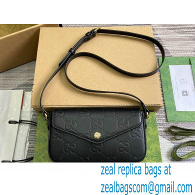 Gucci GG super mini shoulder bag 772794 leather Black 2024