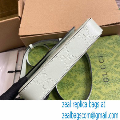 Gucci GG super mini shoulder bag 772794 leather Light Green 2024