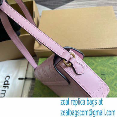 Gucci GG super mini shoulder bag 772794 leather Pink 2024